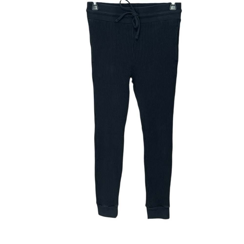 THE RANGE Jogger Pants Black Ribbed Drawstring Size Large - Picture 4 of 13